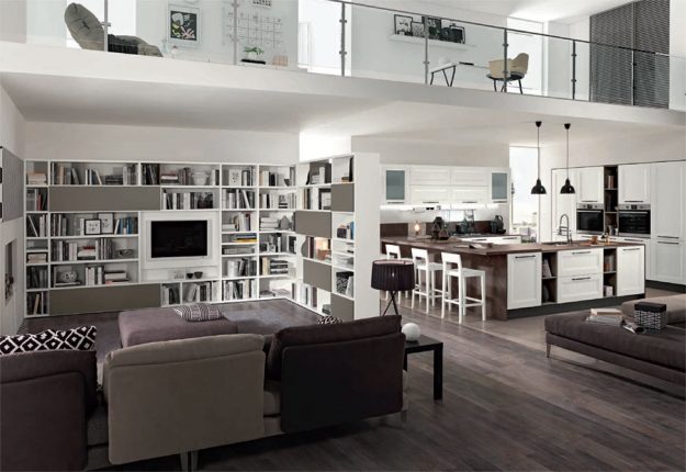 arredamento open space cucina soggiorno
